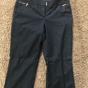 New York and company navy zipper pants